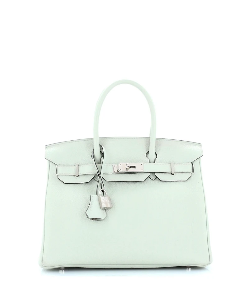 Pre-Owned Hermes Birkin 30 Handbag Grey Togo with Palladium Hardware
