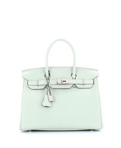 Pre-Owned Hermes Birkin 30 Handbag Grey Togo with Palladium Hardware