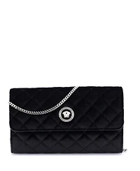 Pre-Owned Versace La Medusa Chain Clutch Quilted Velvet