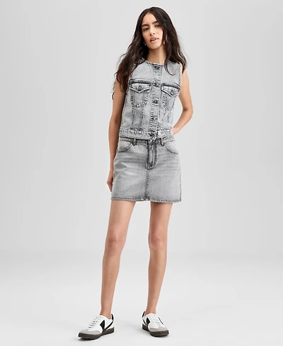 And Now This Women's Denim Mini Skirt, Macy's Exclusive
