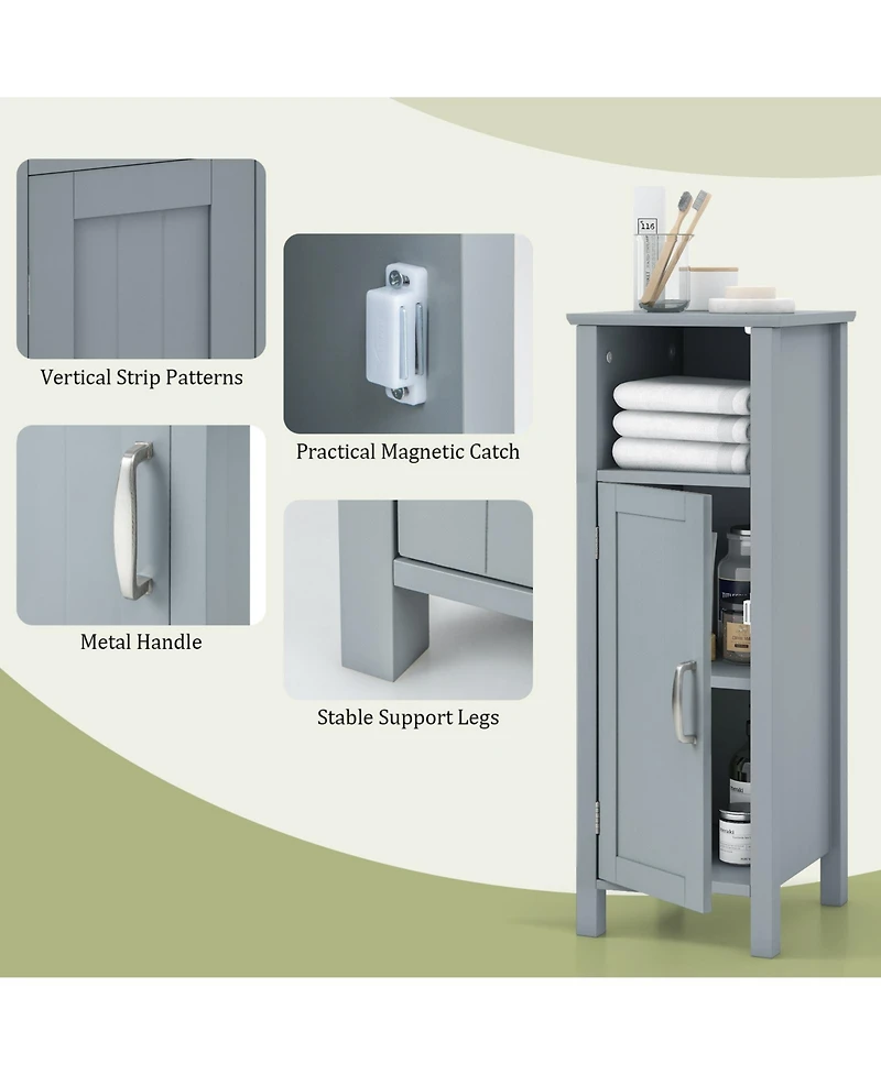 Bathroom Storage Organizer with 2-Tier Cabinet