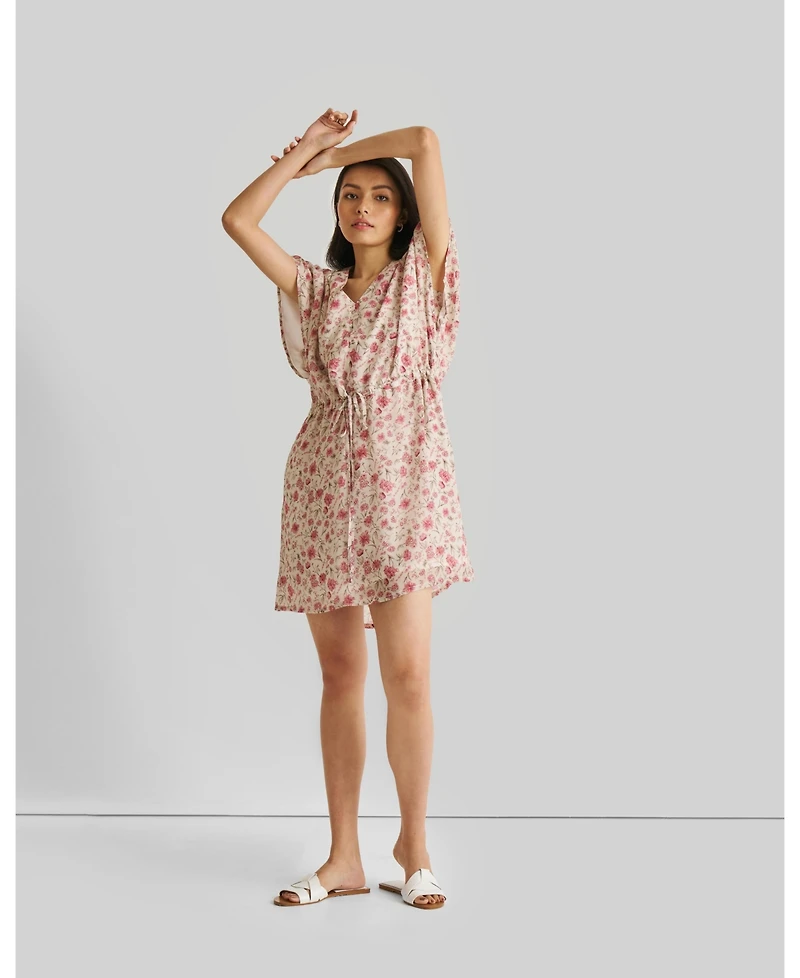Womens Relaxed Drawstring Dress