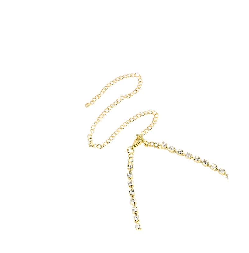 Sohi Silver-Plated Crystal Necklace