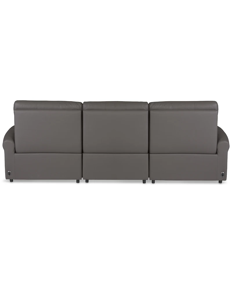Thandler 3-Pc. Leather Sofa with 2 Power Recliners and 1 Drop Down Table, Exclusively at Macy's