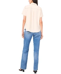 Vince Camuto Women's Flap-Pocket Short-Sleeve Top
