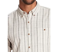 Weatherproof Vintage Men's Long Sleeve Striped Textured Button-Down Shirt