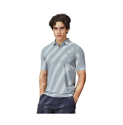 Campus Sutra Men's Coin Grey Seamless Solid Polo T-Shirt
