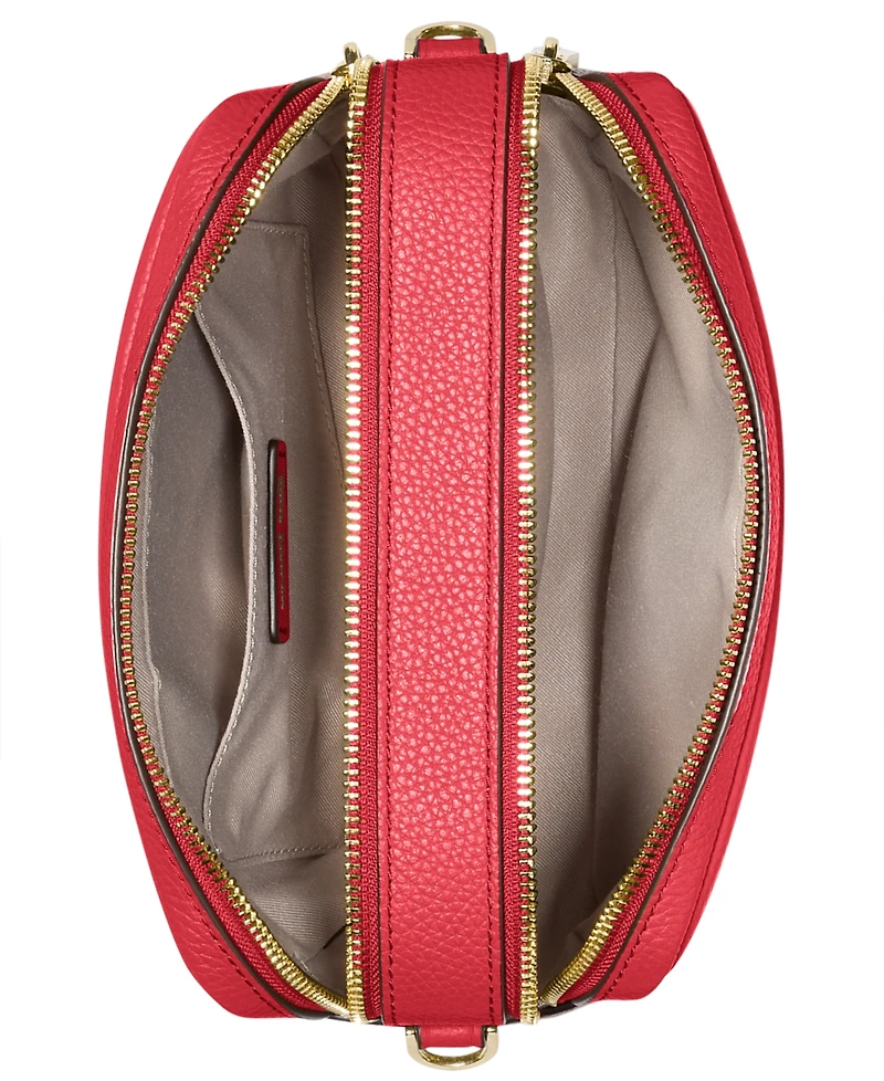 Michael Kors Bryant Medium Leather Double Zip Chain Camera Crossbody
