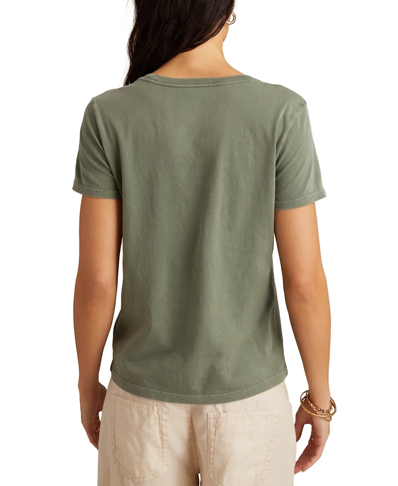Lucky Brand Women's Fender Guitar Palms Cotton Classic Crewneck T-Shirt