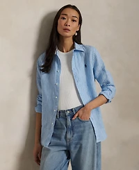 Polo Ralph Lauren Women's Classic-Fit Striped Linen Shirt