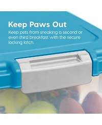 Iris Usa 30 lbs & 11 lbs Combo Airtight Dog Food Storage Container, Stackable Treat Box, 2-Cup Scoop, Casters, Keep Fresh, Easy Mobility