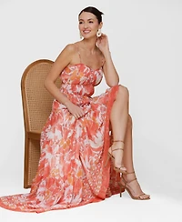 Avec Les Filles Women's Sleeveless Sweetheart Maxi Dress