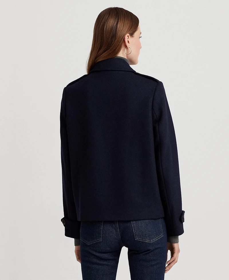 Lauren Ralph Women's Short Double-Breasted Wool Coat