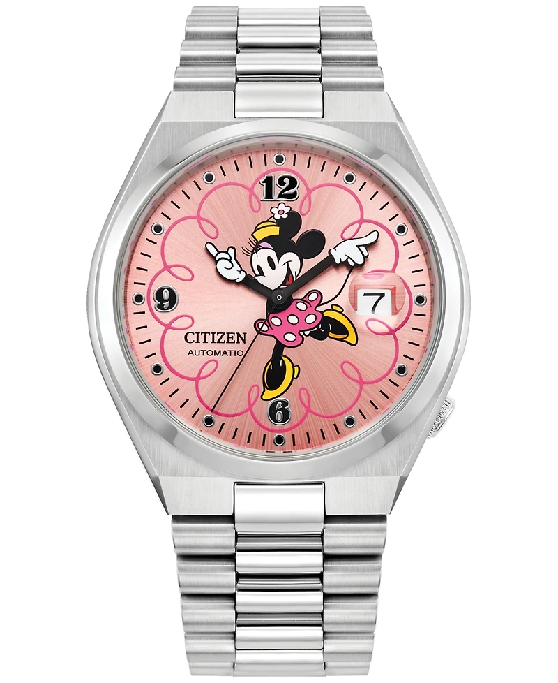 Citizen Men's Automatic Disney Minnie Mouse Stainless Steel Bracelet Watch 40mm