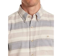 Weatherproof Vintage Men's Short Sleeve Burnout Striped Button-Front Shirt