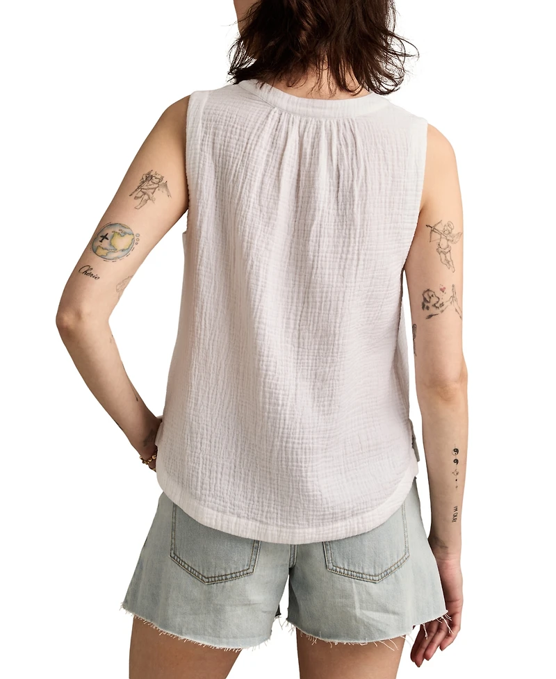 Lucky Brand Sleeveless Popover Shirt