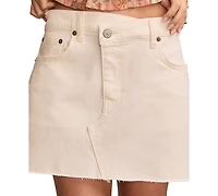 Lucky Brand Women's Crossover Cutoff Denim Mini Skirt