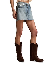 Lucky Brand Women's Crossover Cutoff Denim Mini Skirt