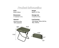 Naturehike, Folding Camping Stool , Portable Mini Camping Chair, Lightweight Aluminium Alloy Chair, Small Backpacking Stool with Thickened Seat Cushio