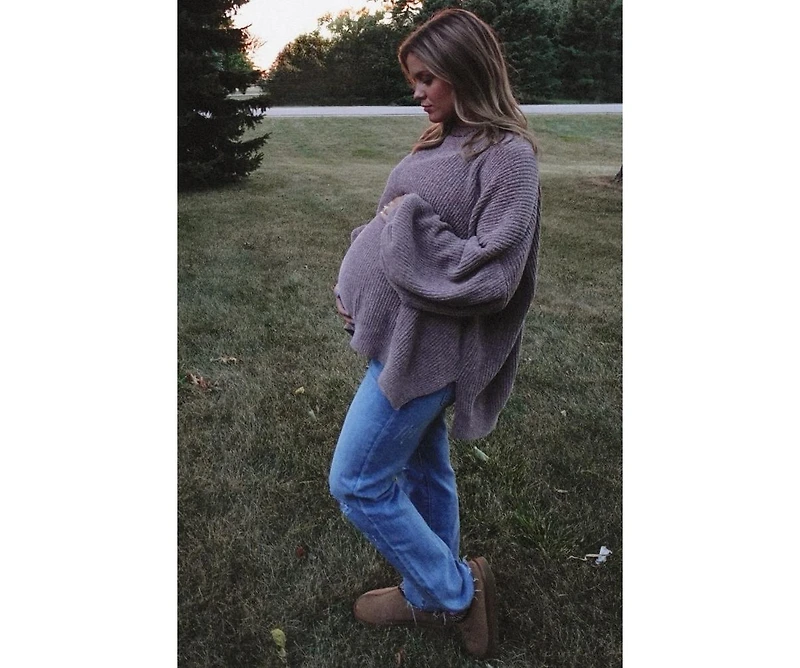 Pinkblush Maternity Blue Straight Leg Frayed Hem Jeans
