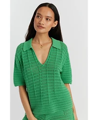 Chinti & Parker Women's Cotton Crochet Shirt
