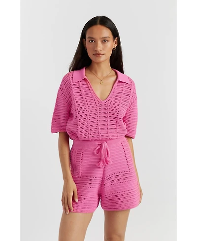 Chinti & Parker Women's Cotton Crochet Shirt