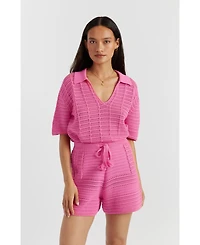 Chinti & Parker Women's Cotton Crochet Shirt