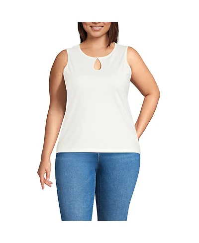 Lands' End Plus Supima Keyhole Tank