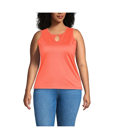 Lands' End Plus Supima Keyhole Tank