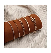 Sohi Gold-Plated Everyday Hand Bracelet Sets