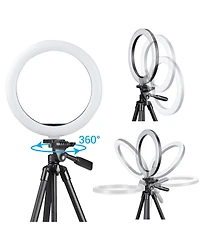 2 Pack 10" Led Ring Light Dimmable Tripod Stand Phone Holder Photo Video Makeup