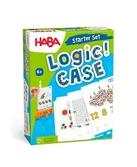Haba Logic! Case Starter Set 6+- Brain Teaser Puzzles and Car Games, A Single Player Handheld Game to Develop Critical Thinking for Kids