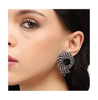 Sohi Stone Spiral Drop Earrings