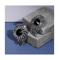 Sohi Stone Spiral Drop Earrings