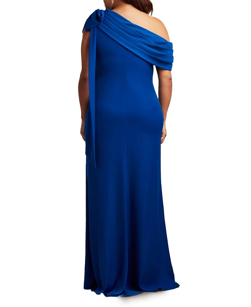 Tadashi Shoji Women's Cassia Bow-Shoulder Crepe Gown