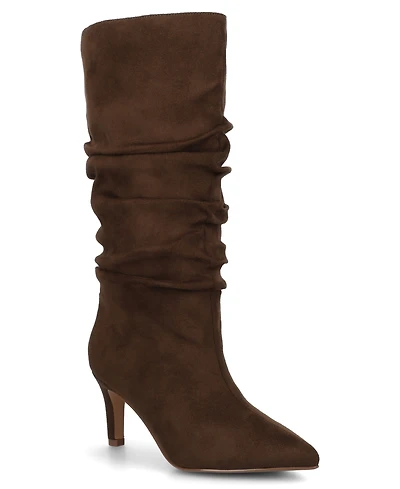 Journee Collection Women's Sonnet Pointed Toe Slouchy Dress Boots