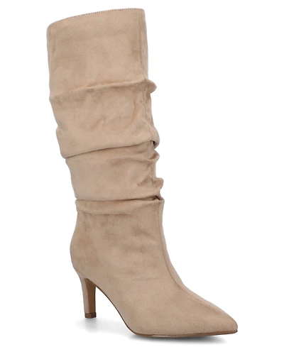 Journee Collection Women's Sonnet Pointed Toe Slouchy Dress Boots