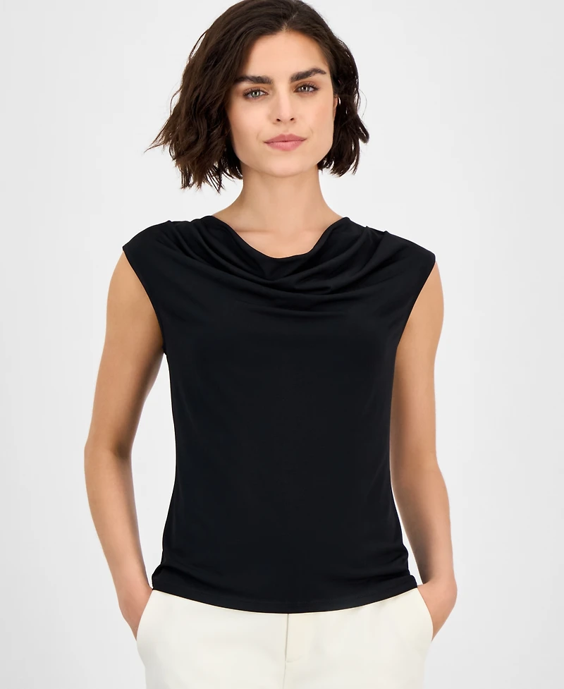 I.n.c. International Concepts Petite Sleeveless Cowlneck Top, Exclusively at Macy's