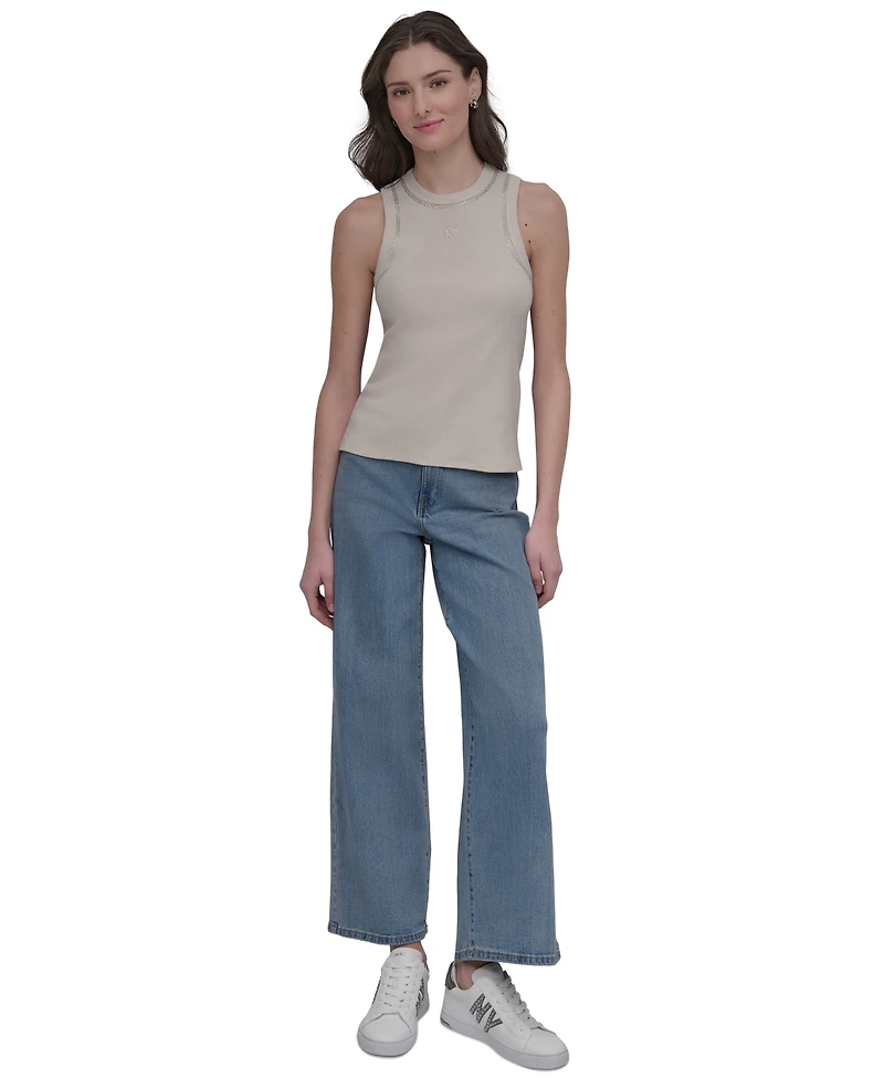 Dkny Jeans Women's Studded Crewneck Tank