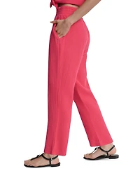 Dkny Jeans Petite Cotton Pull-On Smocked-Waist Pants