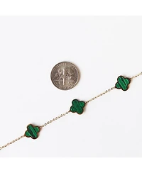 The Lovery Small Lapis Clover Necklace 14K Gold