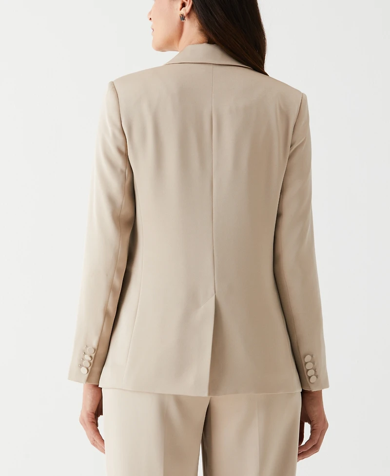 Ella Rafaella Petite Single Breasted Long Sleeve Blazer with Shine