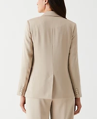 Ella Rafaella Petite Single Breasted Long Sleeve Blazer with Shine