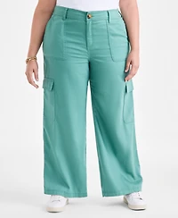 Style & Co Plus Mid-Rise Wide-Leg Cargo Pants, Exclusively at Macy's