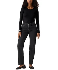 Levi's Women's 501 Curve High-Rise Straight-Leg Jeans