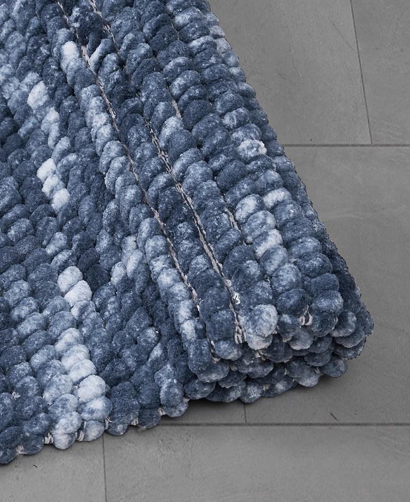French Connection Space Dye Chunky Chenille Bath Rug