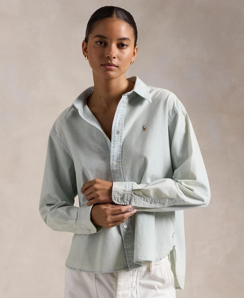 Polo Ralph Lauren Women's Cropped Boxy Chambray Shirt