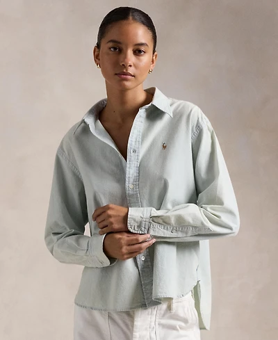 Polo Ralph Lauren Women's Cropped Boxy Chambray Shirt