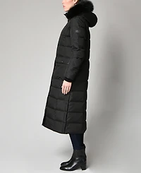Lauren Ralph Women's Faux-Fur-Trim Maxi Puffer Coat