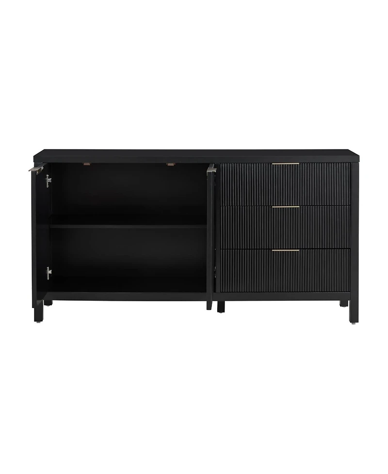 Minimalist Wave Sideboard - Entryway/Living Room Storage
